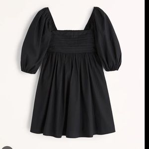 Abercrombie and Fitch ruched bodice puff sleeve dress